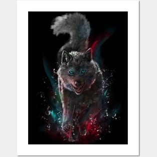 Funny wolf Posters and Art